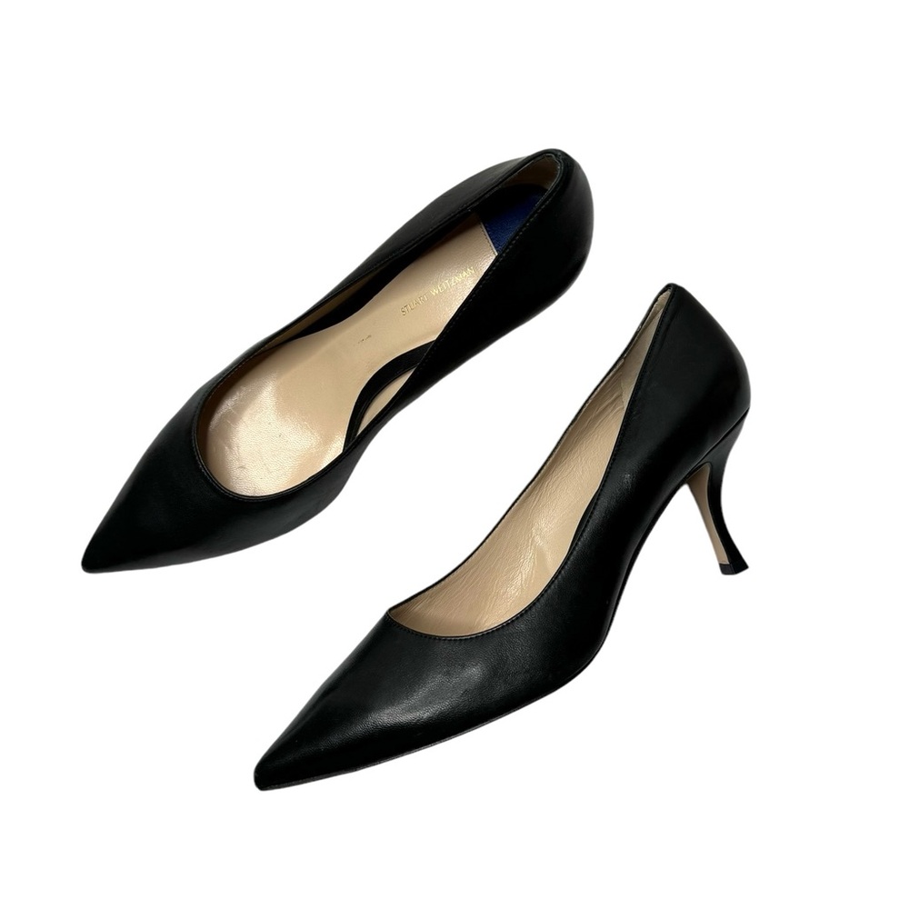 Stuart Weitzman | Black Leather Tippi 70 Pump 11.5